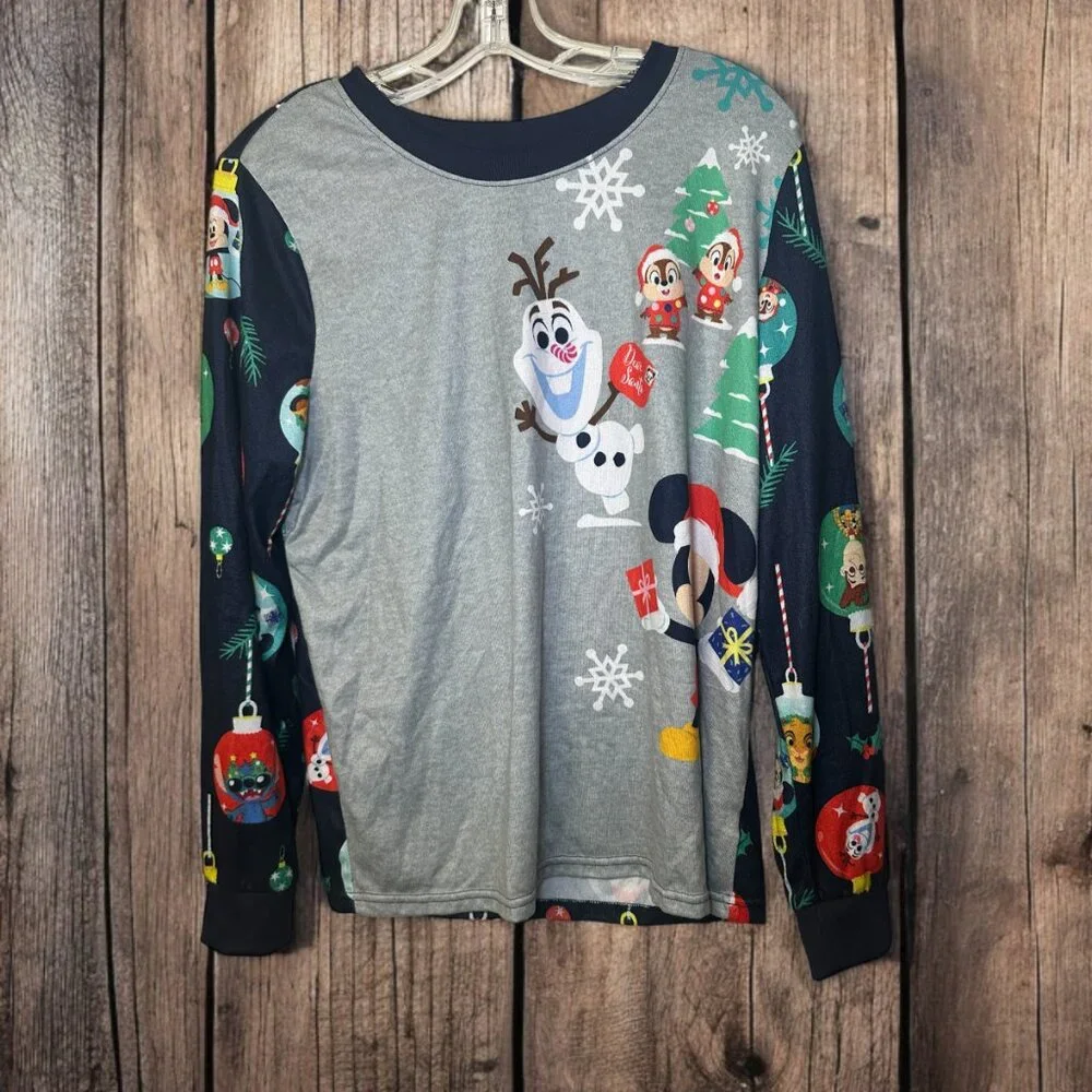 Disney‎ 100 Pixar Women's Sleepwear Pajama Set Size Large Mickey, Stitch - Picture 2 of 4